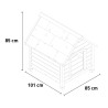 Houten hondenhok middelgroot voor buitenhuis 85x101x85 cm Linus Catalogus