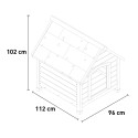 Niche extérieure en bois pour chiens moyens et grands 96x112x102 Laika Catalogue