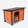 Houten hondenhok voor grote honden 127x95x95 cm Nebbia Aanbieding