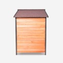 Houten hondenhok voor buiten middelgroot 150x79x110 cm met twee ingangen Oscar Kortingen