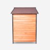 Houten hondenhok voor buiten middelgroot 150x79x110 cm met twee ingangen Oscar Kortingen
