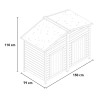Niche en bois pour chiens taille moyenne 150x79x110 deux entrées Oscar Choix