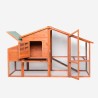 Kippenhok voor in de tuin 198x75x116 cm Ciky Korting