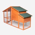 Kippenhok voor in de tuin 198x75x116 cm Ciky Kortingen