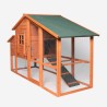 Kippenhok voor in de tuin 198x75x116 cm Ciky Keuze