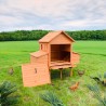Verhoogd houten kippenhok 370x174x172 cm Hegg Catalogus