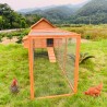 Verhoogd houten kippenhok 370x174x172 cm Hegg Voorraad