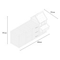 Verhoogd houten kippenhok 370x174x172 cm Hegg Model