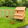 Verhoogd houten kippenhok 370x174x172 cm Hegg Aanbieding