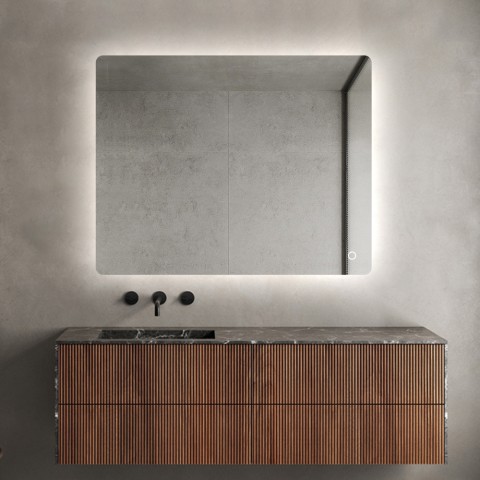 Miroir salle de bain rectangulaire 60x80cm rétroéclairé Led Strokkur M Promotion