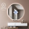 Ronde badkamerspiegel met LED-verlichting 60 cm Rotorua M Aanbod