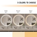 Ronde badkamerspiegel met LED-verlichting 60 cm Rotorua M Korting