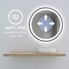 Ronde badkamerspiegel 80 cm met LED achtergrondverlichting en zwart frame Smidmur XL Aanbod