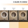 Ronde badkamerspiegel 80 cm met LED achtergrondverlichting en zwart frame Smidmur XL Kortingen