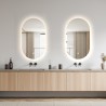 Modern ovale badkamer spiegel met backlight 50x80cm led verlichting Konughs M Aanbod