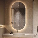 Ovale led badkamerspiegel 50x100cm achtergrondverlicht design Konughs L Aanbieding