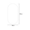 Ovale led badkamerspiegel 50x100cm achtergrondverlicht design Konughs L Kortingen