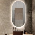 Ovale spiegel badkamer met achtergrondverlichting led 60x100cm modern Konughs XL Aanbod