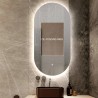 Ovale spiegel badkamer met achtergrondverlichting led 60x100cm modern Konughs XL Aanbod