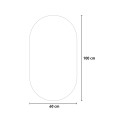 Ovale spiegel badkamer met achtergrondverlichting led 60x100cm modern Konughs XL Kortingen