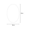 Moderne ovale led badkamerspiegel 50x70cm met achtergrondverlichting Sodin M Kortingen