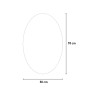 Moderne ovale led badkamerspiegel 50x70cm met achtergrondverlichting Sodin M Kortingen