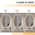 Miroir de salle de bain ovale moderne led 50x70cm rétroéclairé Sodin M Remises