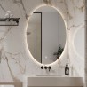 Ovale badkamerspiegel 60x80cm met verlichte led-achtergrond Sodin L Aanbieding