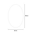 Ovale badkamerspiegel 60x80cm met verlichte led-achtergrond Sodin L Kortingen