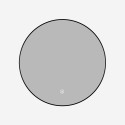Miroir de salle de bain LED rond 70cm rétroéclairé cadre noir Laugarv L Vente