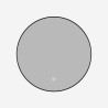 Miroir de salle de bain LED rond 70cm rétroéclairé cadre noir Laugarv L Vente