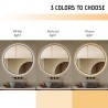 Miroir de salle de bain LED rond 70cm rétroéclairé cadre noir Laugarv L Réductions