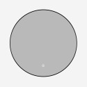Miroir de salle de bain LED rond 80cm cadre rétroéclairé Laugarv XL Vente
