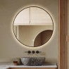 Miroir de salle de bain LED rond 80cm cadre rétroéclairé Laugarv XL Offre