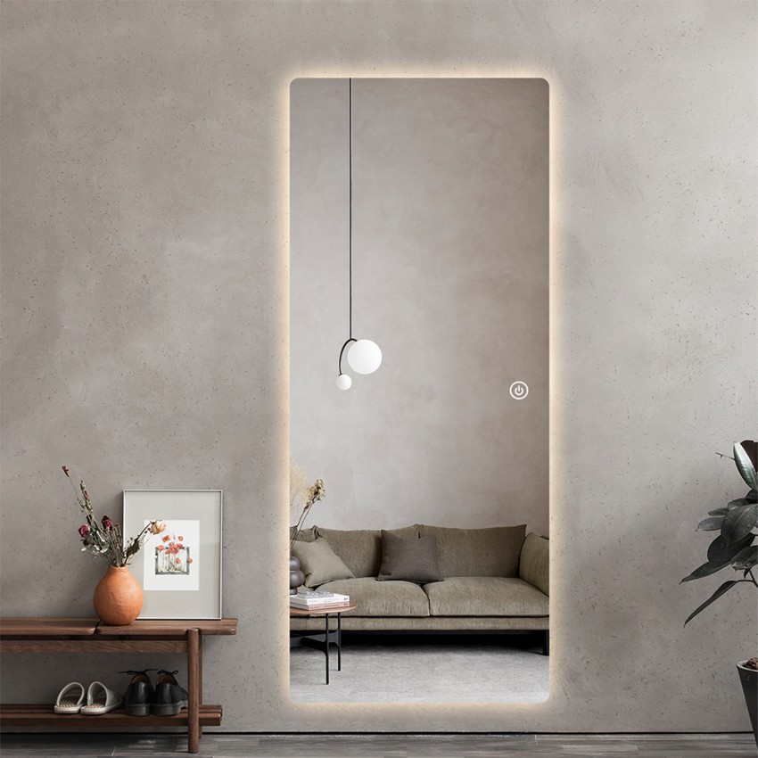 Rechthoekige wandspiegel met LED-verlichting 70x170 cm Opperishola Aanbieding Rechthoekige wandspiegel met LED-verlichting 70x170 cm Opperishola Aanbieding