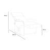 Fauteuil Relax électrique pour seniors roulettes et USB Giorgia Tech 