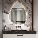 Spiegel voor de badkamer met achtergrondverlichting 60x80cm led druppelontwerp Vmidur L Aanbieding
