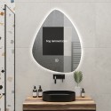Spiegel voor de badkamer met achtergrondverlichting 60x80cm led druppelontwerp Vmidur L Korting