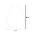 Spiegel voor de badkamer met achtergrondverlichting 60x80cm led druppelontwerp Vmidur L Catalogus
