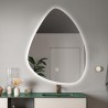 Led design toiletspiegel met achterverlichting druppelvormig 70x90cm Vmidur XL Aanbieding