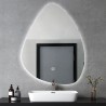 Led design toiletspiegel met achterverlichting druppelvormig 70x90cm Vmidur XL Aanbod