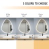 Led design toiletspiegel met achterverlichting druppelvormig 70x90cm Vmidur XL Kortingen