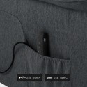 Elektrische sta-op relaxfauteuil voor ouderen met USB-poort en wielen Giorgia Tech 