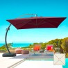 Parasol de jardin déporté en aluminium 3.5x3.5 anti UV Copenaghen Brown Choix