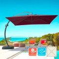 Parasol de jardin déporté en aluminium 3.5x3.5 anti UV Copenaghen Brown Promotion