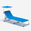 2 transats de piscines mer pliants avec pare-soleil California Remises