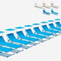 Set van 24 opvouwbare ligbedden met zonnedak California Aanbieding