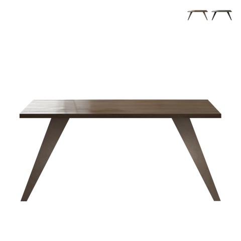 Table de cuisine design moderne 180x90cm pieds en fer Eagan Promotion