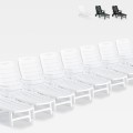 Lot de 15 transats pliants en plastique pour piscine et plage Premiere Promotion