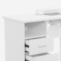 Witte manicuretafel met afzuiging en lades Lime Kortingen